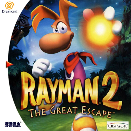 Rayman 2 The Great Escape box art for Sega Dreamcast